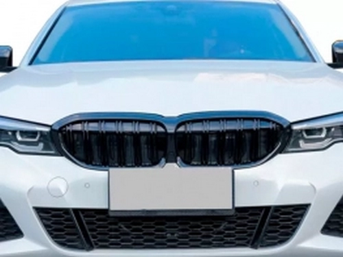 Решітка BMW 3 G20 / G21 (18-22) - подвійні ребра (глянсова) 4