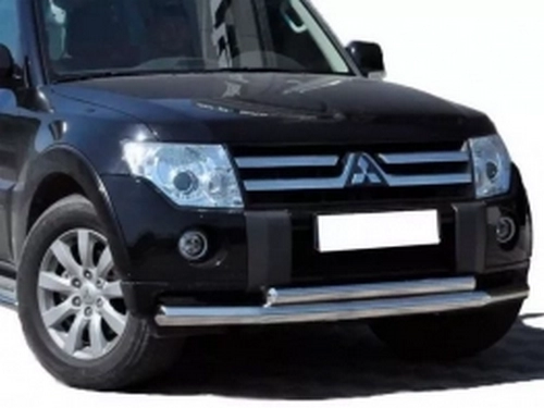 Захист передній Mitsubishi Pajero Wagon IV (06-21) - труба подвійна 2