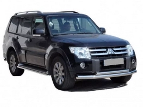 Захист передній Mitsubishi Pajero Wagon IV (06-21) - труба подвійна 3