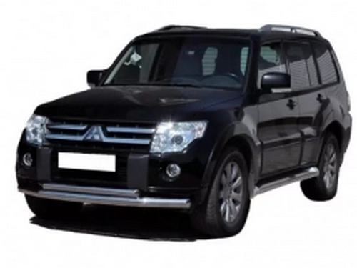 Захист передній Mitsubishi Pajero Wagon IV (06-21) - труба подвійна 4