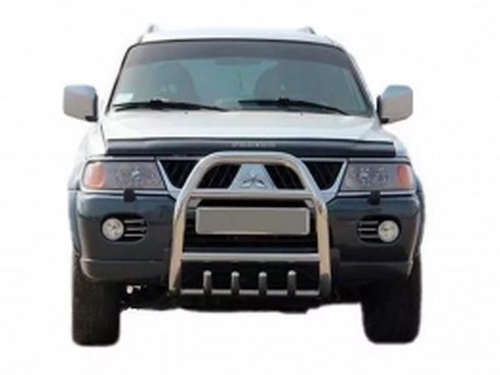 Кенгурятник Mitsubishi Pajero Sport I (96-08) – високий з грилем 1