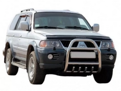 Кенгурятник Mitsubishi Pajero Sport I (96-08) – високий з грилем 2