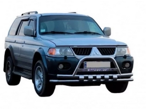 Кенгурятник Mitsubishi Pajero Sport I (96-08) - із зубцями 2