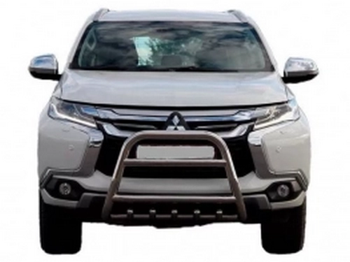 Кенгурятник Mitsubishi Pajero Sport III (15-) - з грилем (високий) 1