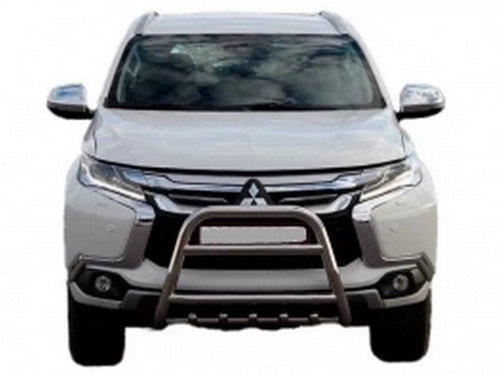 Кенгурятник Mitsubishi Pajero Sport III (15-) - з грилем (високий) 3