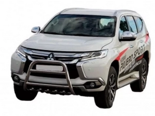 Кенгурятник Mitsubishi Pajero Sport III (15-) - з грилем (високий) 4