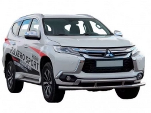 Захист передній Mitsubishi Pajero Sport III (15-) - труба подвійна 2