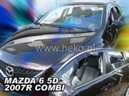 Дефлектори вікон Mazda 6 II (GH; 07-12) Універсал - Heko (вставні) 3