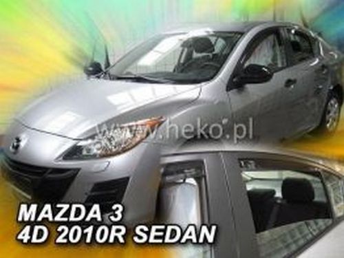 Дефлекторы окон Mazda 3 II (BL; 09-13) Sedan - Heko (вставные) 3