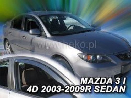 Дефлектори вікон Mazda 3 I (03-09) Sedan - Heko (вставні) 3