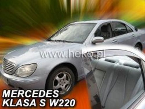 Дефлектори вікон Mercedes S W220 (98-05) Short/Long - Heko (вставні) 3