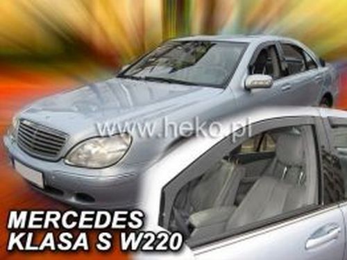 Дефлектори вікон Mercedes S W220 (98-05) Short/Long - Heko (вставні) 4