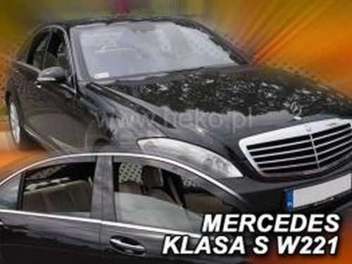 Дефлектори вікон Mercedes S W221 (05-13) Short - Heko (вставні) 3