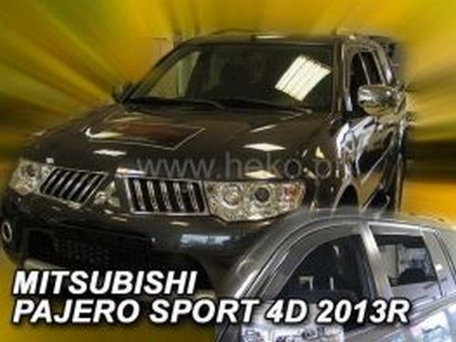 Дефлекторы окон Mitsubishi Pajero Sport I (96-08) - Heko (вставные) 4