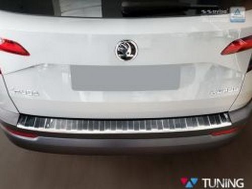 Накладка на бампер Skoda Karoq (NU7; 17-) - Avisa (сталева) 4