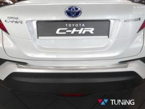 Накладка на задний бампер Toyota C-HR (17-) - Avisa (стальная) 3