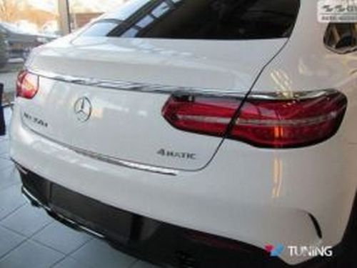 Накладка на задній бампер Mercedes GLE Coupe C292 (15-19) - сталь 4