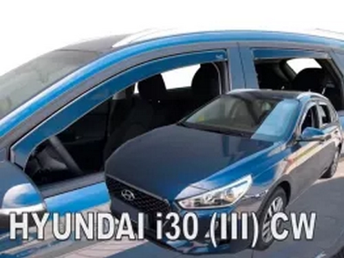 Дефлектори вікон Hyundai i30 III (PD; 17-23) HB / SW - Heko (вставні) 3