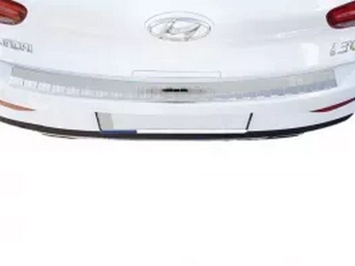 Накладка на задний бампер Hyundai i30 III (PD; 21-) HB - Avisa (сталь) 5