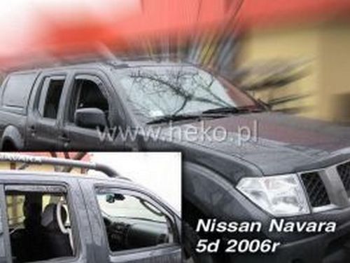 Дефлектори вікон Nissan Navara III (D40; 05-14) 4D - Heko (вставні) 3