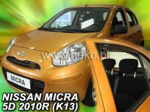 Дефлектори вікон Nissan Micra IV (K13; 10-17) 5D - Heko (вставні) 4