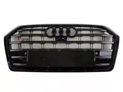 Решётка радиатора Audi Q5 II (FY; 17-21) - S-Line стиль (чёрная) 2