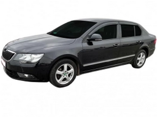 Дефлектори вікон Skoda Superb II (3T; 08-15) Седан - Hic (накладні) 4