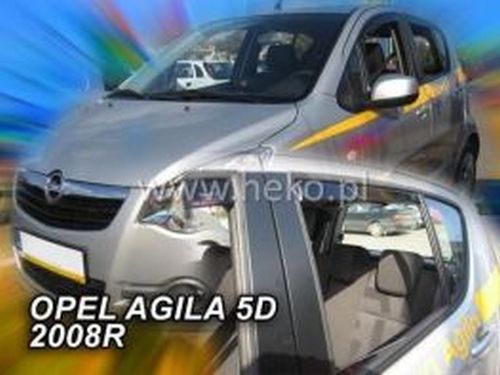 Дефлектори вікон Opel Agila B (07-15) 5D - Heko (вставні) 4