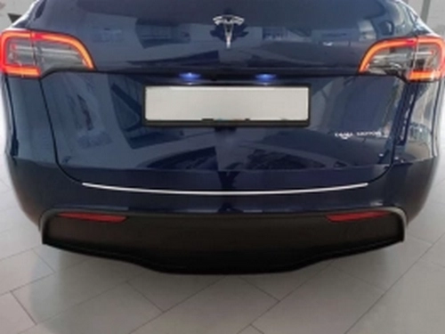 Накладка на задний бампер TESLA Model Y (20-) - Avisa (стальная) 6