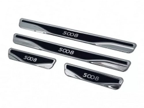 Накладки на пороги Peugeot 5008 I (T87; 09-16) - Nitto (карбон стиль) 2