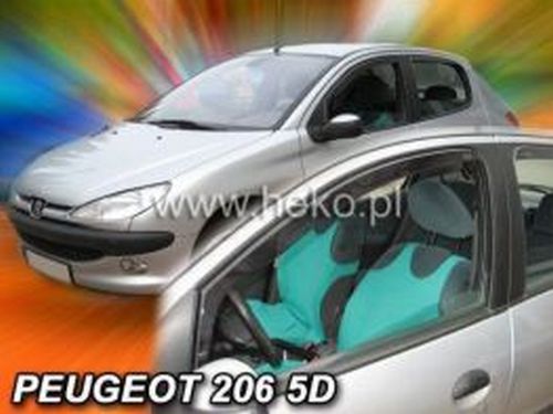 Дефлектори вікон Peugeot 206 (98-12) 5D Htb - Heko (вставні) 4