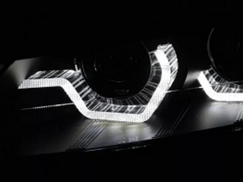 Ксеноновые фары BMW Z4 E89 (09-13) - LED DRL (чёрные) 2