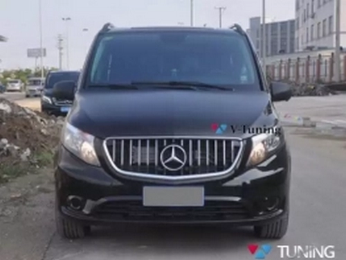 Решётка Mercedes Vito W447 (14-19) - GT (хром полоски) 4