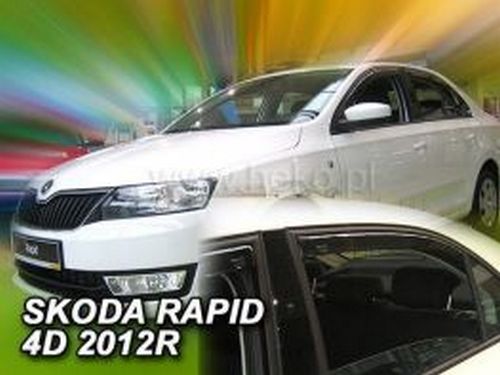 Дефлекторы окон Skoda Rapid (12-19) Liftback - Heko (вставные) 4