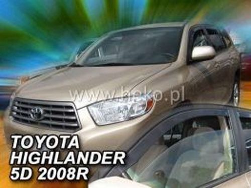 Дефлекторы окон Toyota Highlander II (07-13) - Heko (вставные) 3