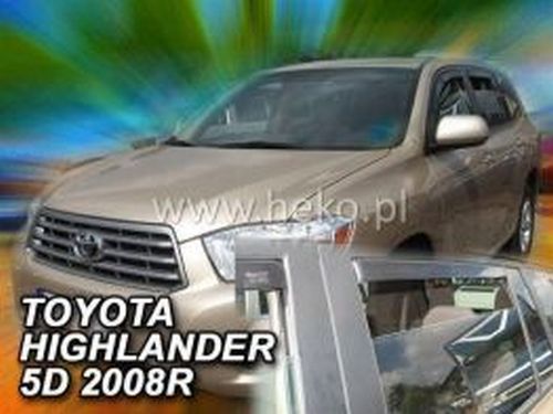 Дефлекторы окон Toyota Highlander II (07-13) - Heko (вставные) 4