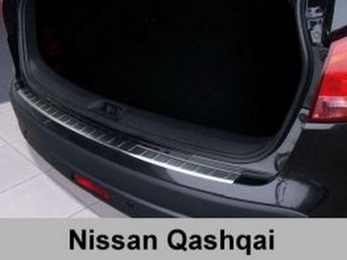 Накладка на задній бампер Nissan Qashqai I (J10; 07-13) - Avisa (сталева) 4