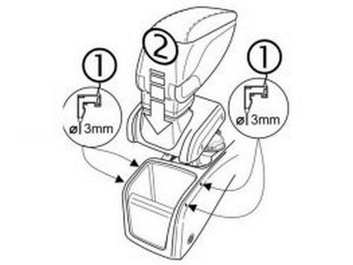 Подлокотник VW Golf V (03-08) - чёрный 7