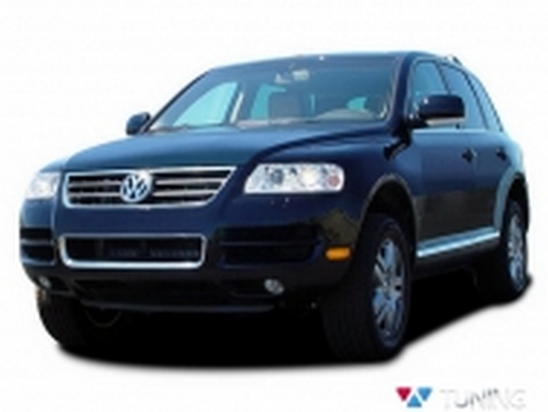 Хром полоски на решётку VW Touareg I (2002-205) 2