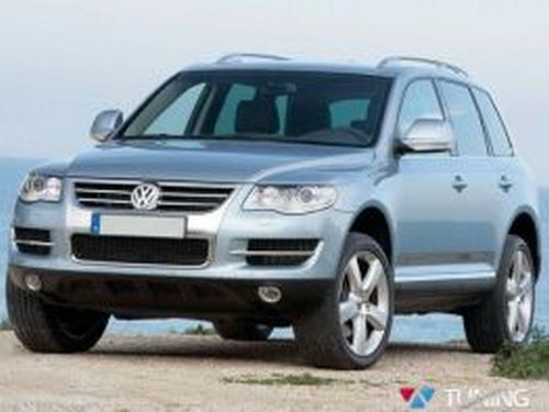 Хром полоски на решётку VW Touareg I (2005-2010) рестайлинг 3