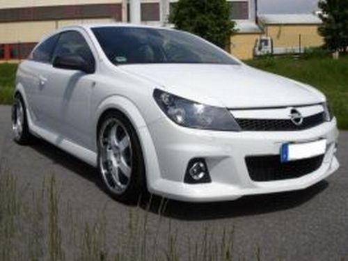 Бампер передний OPEL Astra H GTC 3D (OPC стиль) ABS 8 8