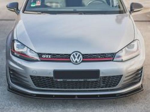 Спліттер передній VW Golf 7 VII GTI (13-16) - v.1 з ребрами 3