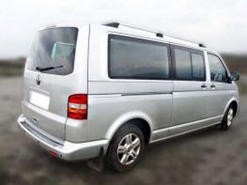 Накладка на задній бампер VW T5 / T5+ (03-13) - Avisa (сталева) 8