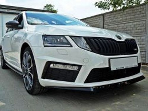 Спліттер передній Skoda Octavia A7 RS (13-17) - V.2 3