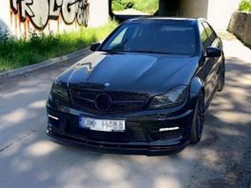 Сплиттер передний Mercedes W204 AMG C63 (11-14) рестайлинг 3