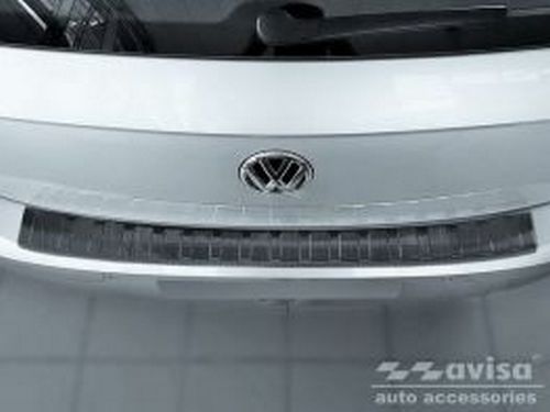 Накладка на задній бампер VW Polo VI (17-) Hb - чорна 4