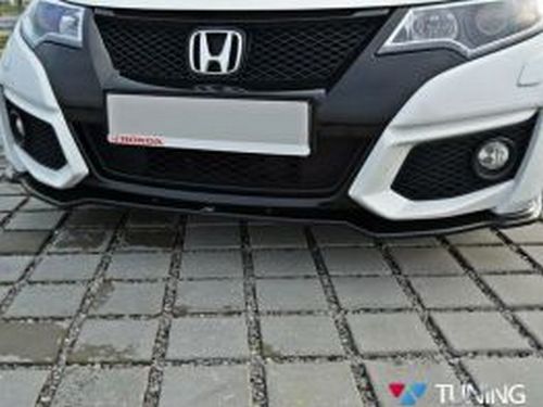 Спліттер передній Honda Civic 9 (14-17) Hatchback рестайлінг 3