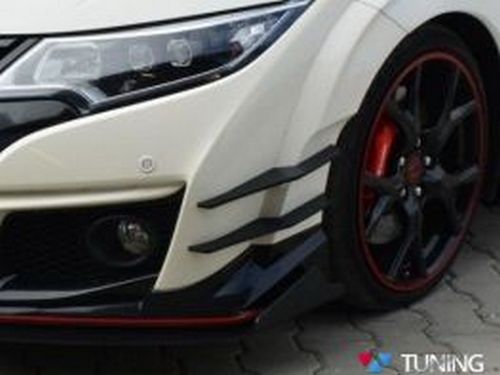 Обтічники бічні бампера Honda Civic 9 Type R (15-) 3