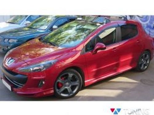 Накладки на передний бампер PEUGEOT 308 (07-11) 2