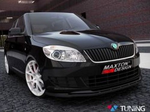 Спліттер передній Skoda Fabia II (10-14) рестайлінг 2